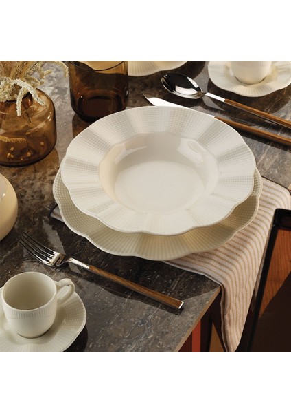 Milena Krem Filesiz 83 Parça Yemek Takımı fiyatları