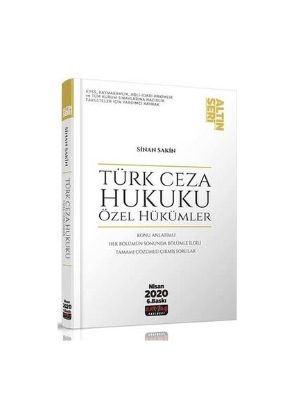Savaş Yayınları Türk Ceza Hukuku Özel Hükümler