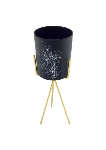 Mermer Desenli Tripod Saksı