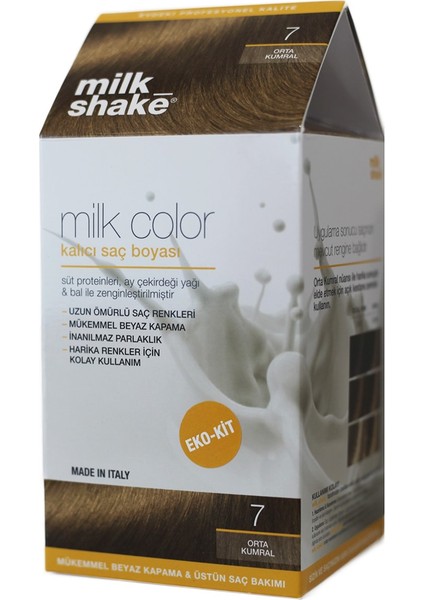 Milk-Shake Milk Color Kalıcı Saç Boyası 7 Orta Kumral (Köpüksüz)