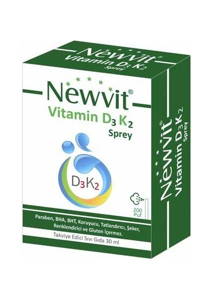 Vitamin D3 K2 Sprey / Damla 30 ml