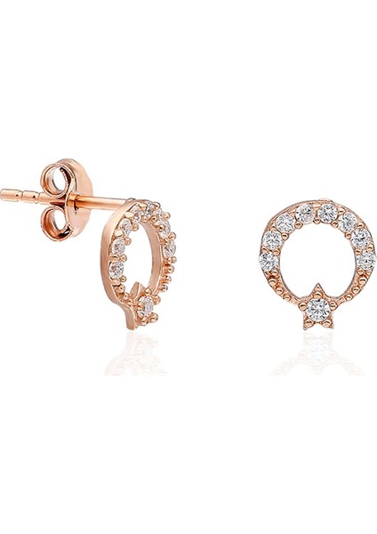 925 Ayar Minik Ayyıldız Kadın Gümüş Küpe