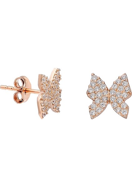 925 Ayar Minik Kelebek Kadın Gümüş Küpe