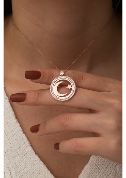 925 Ayar Gümüş Ayyıldız Kadın Gümüş Kolye fiyatları