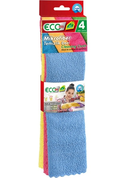Ecomix Microfiber 4 Lü Temizlik Bezi