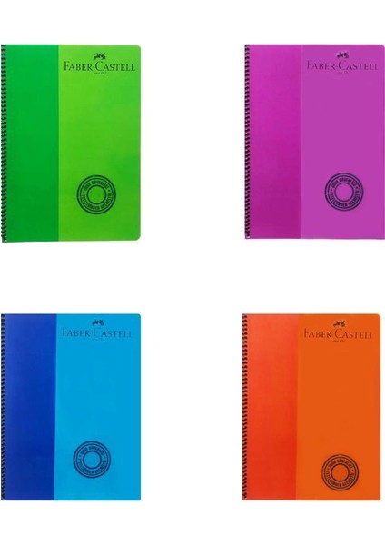 Bicolor Spiralli Defter 100 Yaprak A4 Kareli 2'li