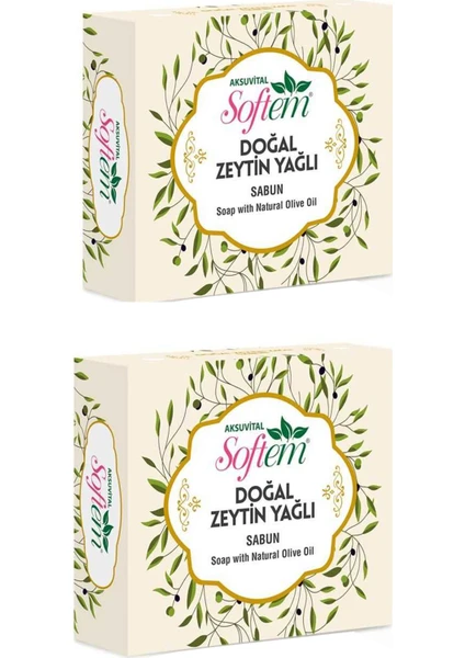 Softem Doğal Zeytin Yağlı Sabun 130 gr 2 Adet Zeytinyağlı Sabun