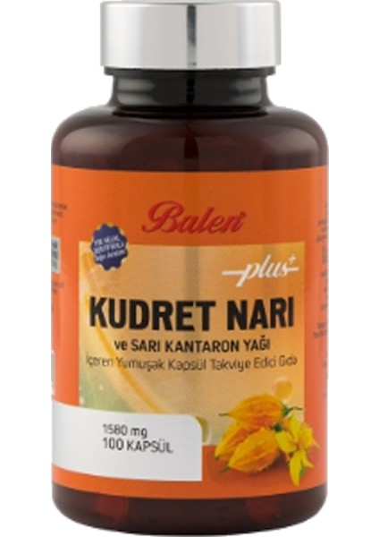 Kudret Narı & Sarı Kantaron Yağı 1500MG-100 Kapsül x 3ADET