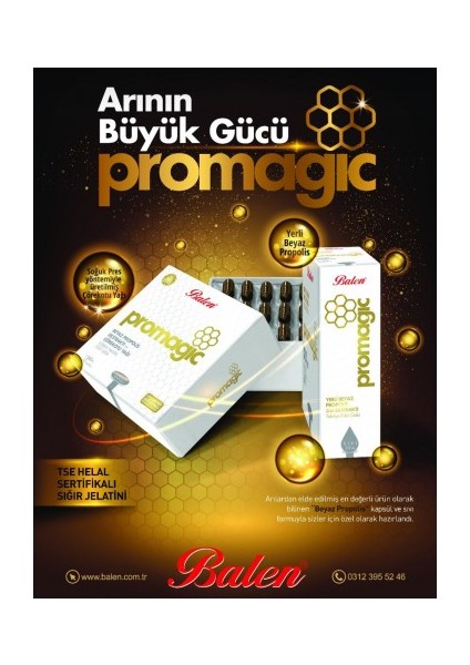 Promagic Beyaz Propolis Eks. ve Çörekotu Yağı Kapsül X3ADET