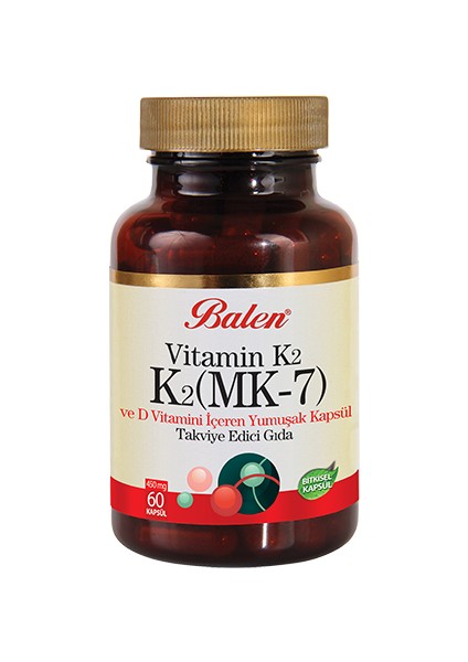 K2 Mk-7 Vitamin K2 ve D Vitamini 450 Mg 60 Kapsül