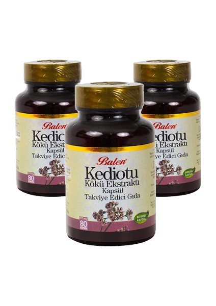 Kedi Otu Valerian 375 Mg- 80 Kapsül x 3 Adet