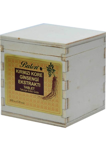 Kırmızı Kore Ginseng Tablet 600 Mg x 120 Tablet