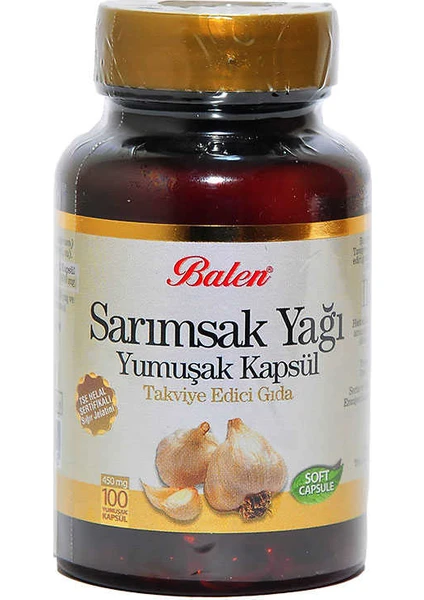 Sarımsak Yağı Yumuşak Kapsül 450MGX100 -3 Adet