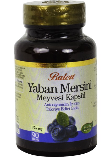 Yaban Mersini Meyvesi Kapsül 375 Mg x 90 Kapsül