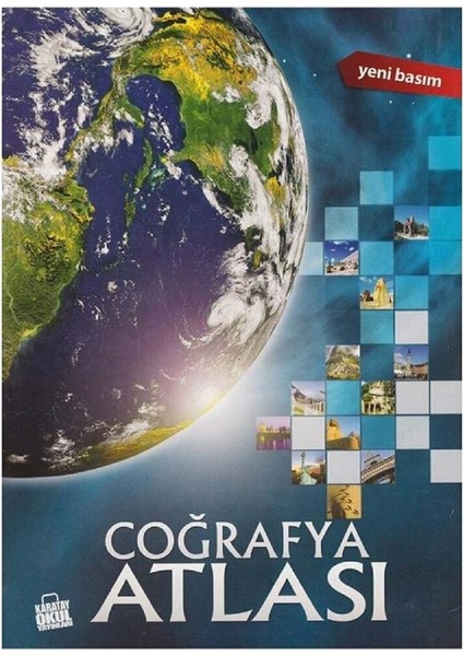 Coğrafya Atlası 26 Sayfa Kuşe Kağıt Karton Atlas