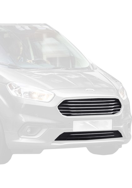 RE&AR Tuning Ford Tourneo Courier Krom Alt Üst Ön Panjur 7 Parça 2018 ve Sonrası