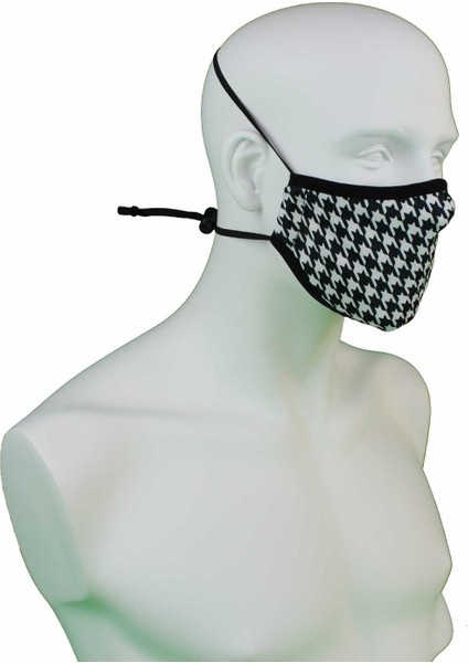 Yıkanabilir Asmalı Maske Kaz Ayağı