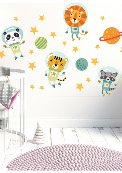 Kt Decoration Uzay Temalı Çocuk Duvar Odası Stickerı