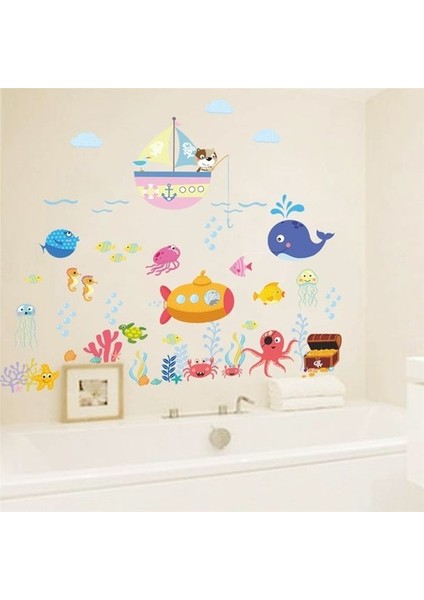 Kt Decoration Sualtı Dünyası Kendinden Yapışkanlı Duvar Çıkartmaları fiyatları