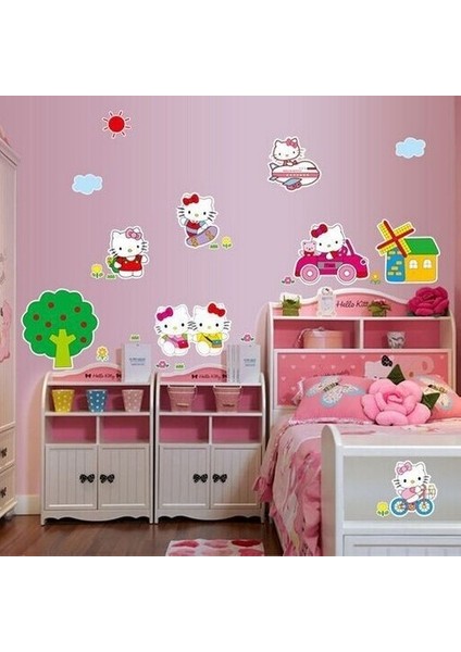 Kt Decoration Hello Kitty Duvar Sticker Çocuk Odası Pvc Duvar Sticker 65 x 200 cm