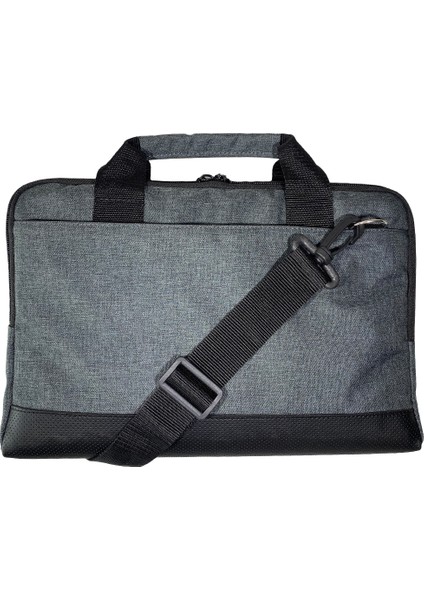 15.6'' Taban Korumalı. Omuz Askılı Notebook Laptop Macbook Çantası - Gri
