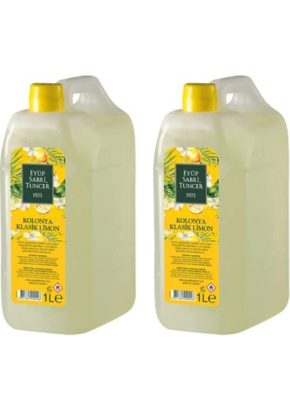 1 lt Limon Kolonyası 80 Derece - 2'li Set