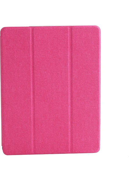 Apple İpad 12.9 3.Nesil Kılıf Kalem Bölmeli Smart Case A1876 A2014 A1895 A1983 Pembe