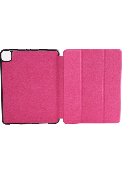 Apple İpad 12.9 3.Nesil Kılıf Kalem Bölmeli Smart Case A1876 A2014 A1895 A1983 Pembe