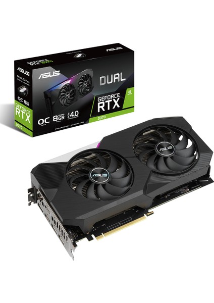 GeForce Dual RTX 3070 8GB 256Bit OC GDDR6 (DX12) PCI-Express 4.0 Ekran Kartı (DUAL-RTX3070-O8G)