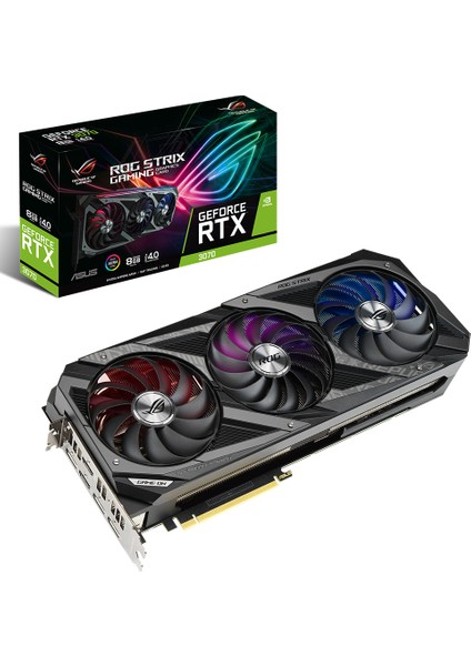 GeForce ROG Strix RTX 3070 8GB OC 256Bit GDDR6 (DX12) PCI-Express 4.0 Ekran Kartı (ROG-STRIX-RTX3070-8G-GAMING)