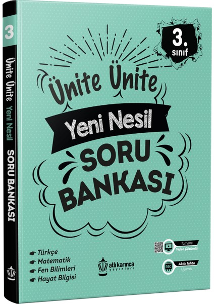 Atlı Karınca Yayıncılık Ünite Ünite 3. Sınıf Yeni Nesil Soru Bankası