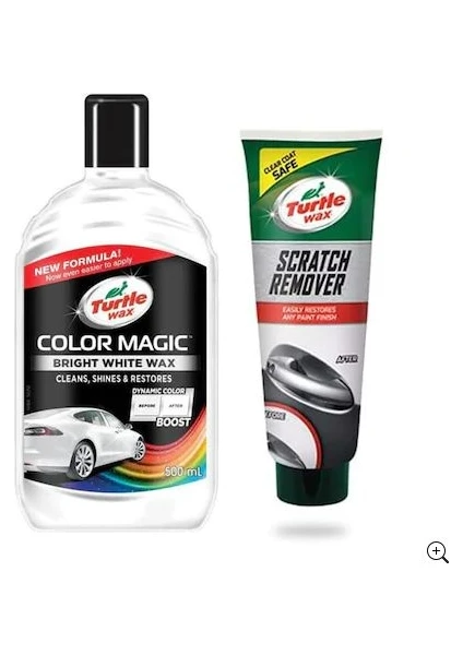 Turtle Wax Renkli Cila Beyaz ve Turtle Wax Çizik Giderici Pasta