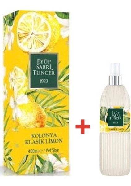 Kolonya Pvc 400 ml Limon + Eyüp Sabri Tuncer Sprey Kolonya 150 ml