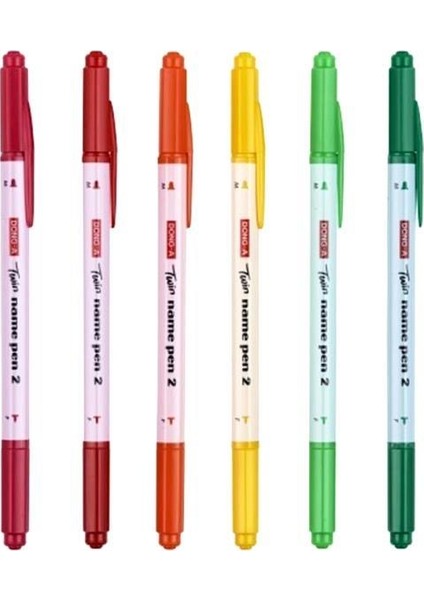 Twin Name Pen 2 Set 12 Renk