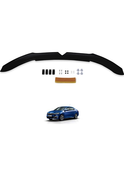 Citroen C-Elysee Ön Kaput Koruyucu Rüzgarlık Deflektör Akrilik ABS 4mm Parlak Siyah 2013 ve Sonrası fiyatları