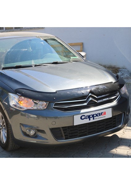 Citroen C-Elysee Ön Kaput Koruyucu Rüzgarlık Deflektör Akrilik ABS 4mm Parlak Siyah 2013 ve Sonrası indirimleri