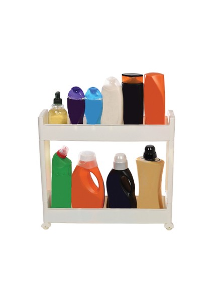 Tekerlekli Mutfak Rafı Banyo Rafı Organizer Sr-02