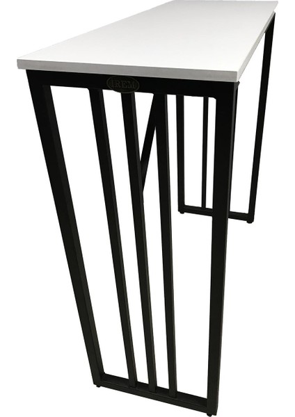 Bar Tipi Masa Bar Masası Metal Ayaklı Masa-Beyaz