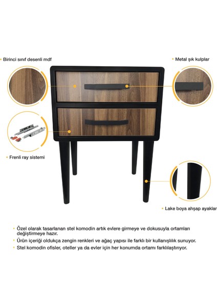 Komodin Ahşap Stel fiyatları
