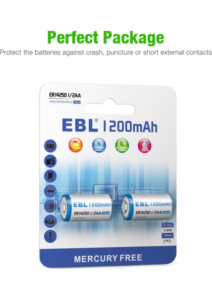 ER14250 1 2 AA 1200MAH Lityum Pil 2'li fiyatları