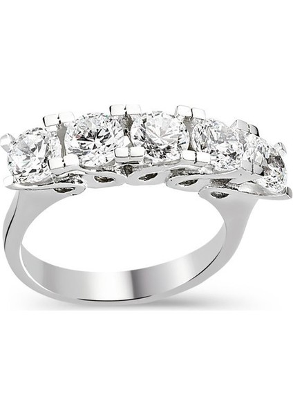 Altın Beş Taş Yüzük 4.10 Gram 14 Ayar