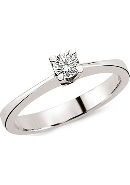 Tektaş Pırlanta Yüzük 0.27 Ct G-Vs 3.25 Gram 18 Ayar Altın