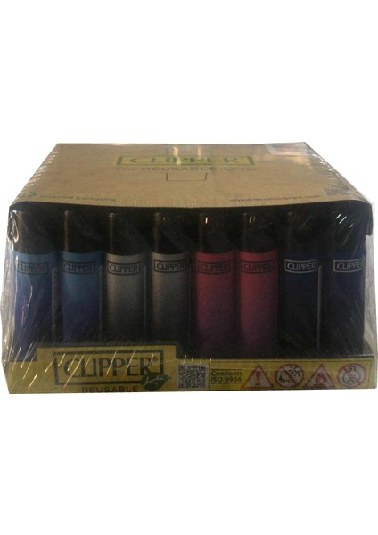 Clipper Micro 4 Renkli Çakmak 48 Adet