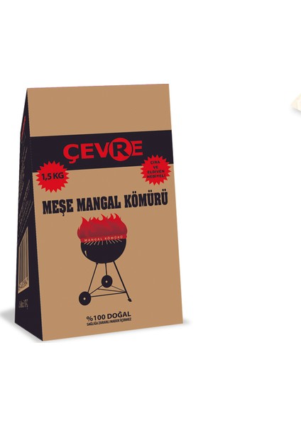 Mangal Kömürü 1,5 kg (Çıra ve Eldiven Hediyeli))