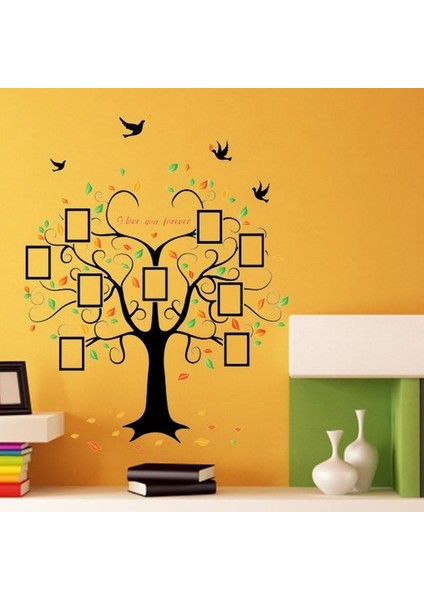 Kt Decoration Dev Boyutlu Soy Ağacı Şekilli Fotoğraf Resim Çerçeveli Pvc Duvar Sticker fiyatları