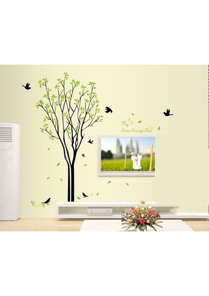 Kt Decoration Ağaç ve Kuşlar Pvc Duvar Sticker