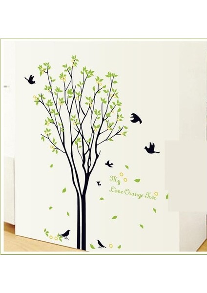 Kt Decoration Ağaç ve Kuşlar Pvc Duvar Sticker modelleri