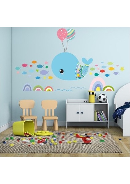 Kt Decoration Rengarenk Balıklar Çocuk ve Bebek Odası Pvc Duvar Sticker fiyatları
