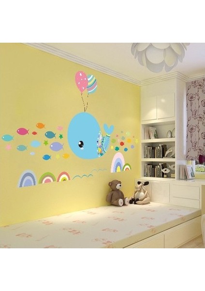Kt Decoration Rengarenk Balıklar Çocuk ve Bebek Odası Pvc Duvar Sticker fırsatları