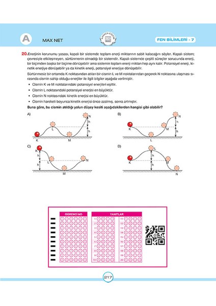Karaca Yayınevi Maxnet 7. Sınıf Fen Bilimleri Soru Kitabı